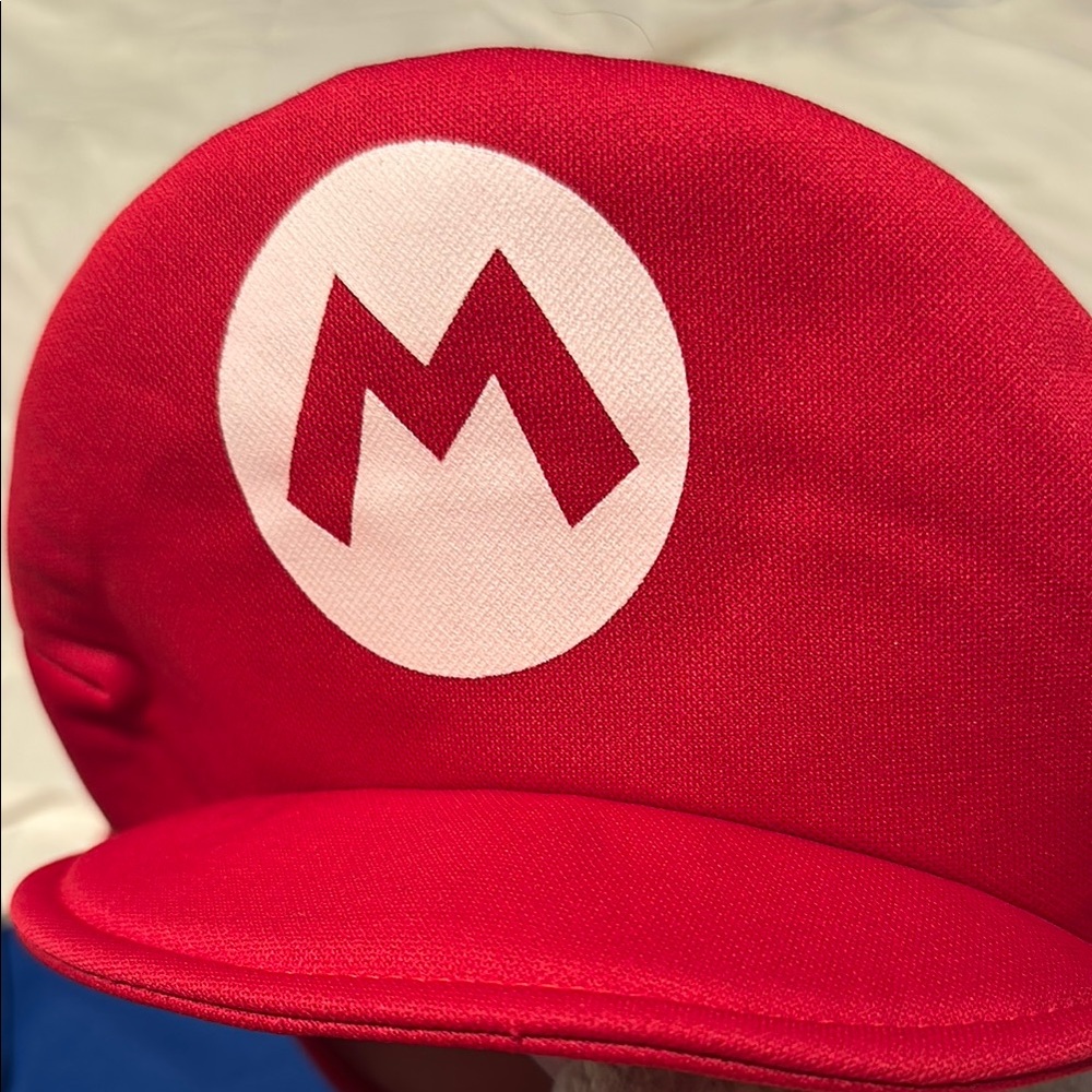 Kids Mario Red & Blue Classic Video Game Overalls Costume - Picture 2 of 3